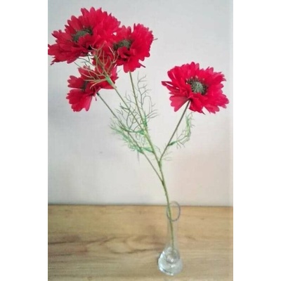 Umelé kvety nevädza červená 58cm