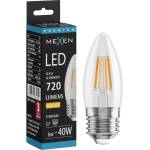 Mexen Vintis LED филамент крушка E27, C35, 6W, Топла - 2700K, 720 lm, прозрачна - L154-E27-0627-00 (L154-E27-0627-00)