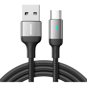 JOYROOM Кабел за бързо зареждане и трансфер на данни Joyroom, USB към micro USB, 2.4A, 1.2m, черен (S-UM018A10) (S-UM018A10B)