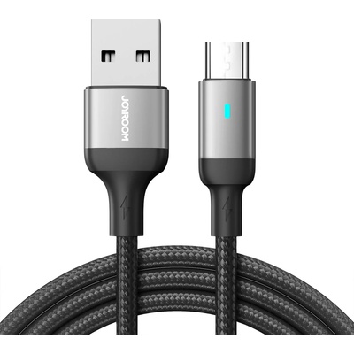 JOYROOM Кабел за бързо зареждане и трансфер на данни Joyroom, USB към micro USB, 2.4A, 1.2m, черен (S-UM018A10) (S-UM018A10B)