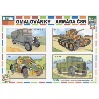 Omaľovánky Bestr A5 Armáda ČSR