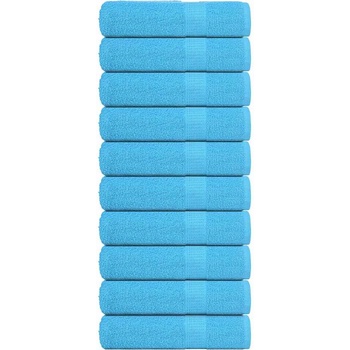 vidaXL Кърпи за баня FROGN 10 бр. Тюркоазени 100x150 см 360 г/м2 (136982)