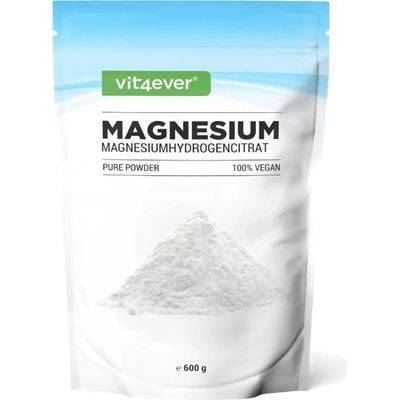 Vit4ever Magnesium Pure, 100% Hydrogencitrát hořečnatý Hořčík 600 g