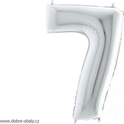 Grabo Balónek fóliový číslice 7 stříbrná 105 cm
