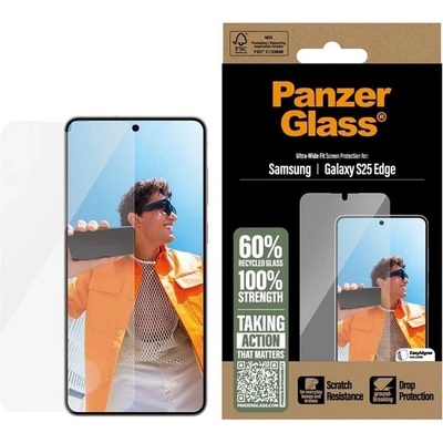 Panzer Стъклен протектор PanzerGlass - Ultra Wide Fit, Galaxy S25 Edge, прозрачен (5715685025631)