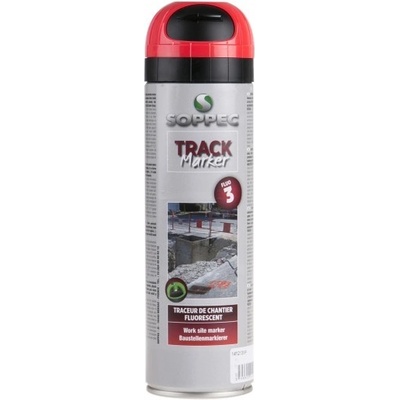 SOPPEC Značkovací sprej TrackMarker fluorescentný červený 500ml trvanlivosť 3 mesiace