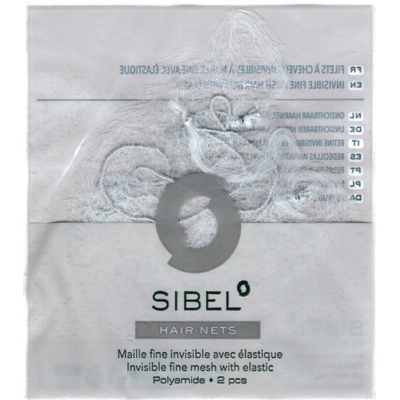 Sibel Sieťka na účes Fine - 2 ks - biela