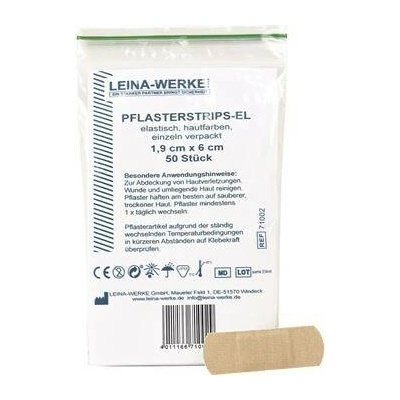 LEINA Náplasti elastické v barvě kůže 1,9 cm x 6 cm