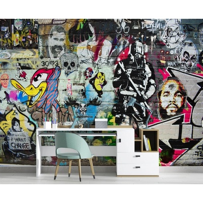 Gario Fototapeta Graffiti - farebný pouličný štýl Materiál: Vliesová, rozmery 200 x 140 cm