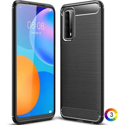 Huawei P Smart 2021 Удароустойчив Carbon Fiber Калъф и Протектор