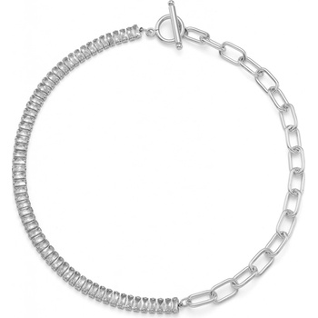 Oliver Weber Luxusný oceľový náhrdelník s kubickými zirkónmi barsamin 12301