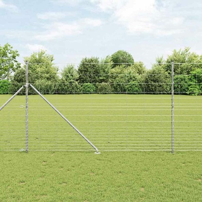 vidaXL Svařované drátěné ploty s hroty 25 x 1,5 m Pozinkovaná ocel