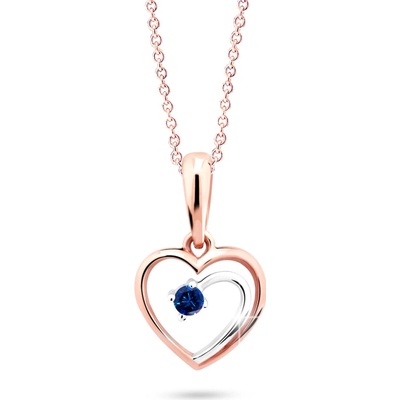 Cutie Diamonds bicolor prívesok z ružového zlata so zafírom DZ6300 1602 40 SF X R4