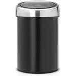 Brabantia 3 л. матирано черно кошче за боклук Brabantia от серия Touch Bin (647214)