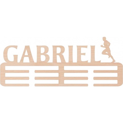 ČistéDřevo Dřevěný věšák na medaile běh Zvolte Muž – Zboží Dáma