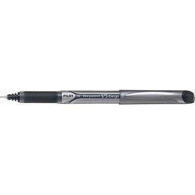 Pilot Химикалка, 0, 3 мм, игла, капачка, PILOT "Hi-Tecpoint V5 Grip", черна BXGPN-V5-B (BXGPN-V5-B)
