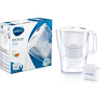 BRITA Кана за вода Brita ALUNA COOL MEMO, 2.4 литра, пластмаса мемо индикатор, прозрачна (ALUNA COOL MEMO 2.4L)