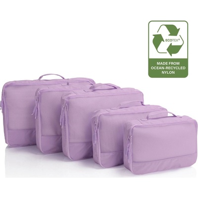 Heys Ecotex Packing Cube 5 Pc Set Lilac Blossom