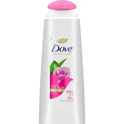 Dove Aloe Vera a ružová voda 2v1 Hydratačný šampón na vlasy 400 ml