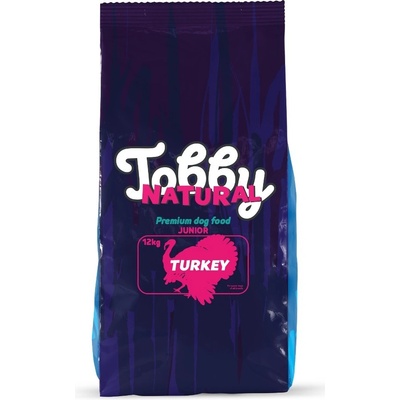 Tobby Natural Dog Junior Turkey 14 kg