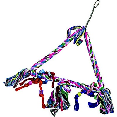 Karlie Flamingo bavlněný trojúhelník s uzly Triangle 39 x 33 x 5,5 cm