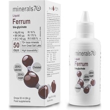 Minerals70 Liquid Ferrum koncentrát s vysokým obsahem železa 50 ml