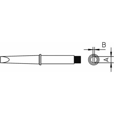 Weller 4CT5A8-1 spájkovací hrot dlátová forma, rovná Veľkosť hrotov 1.6 mm Obsah 1 ks