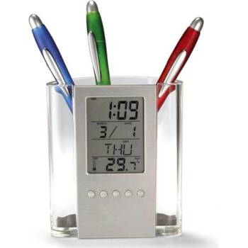 TOO phc-200-c сребърен дигитален часовник с държач за писалка (phc-200-c)