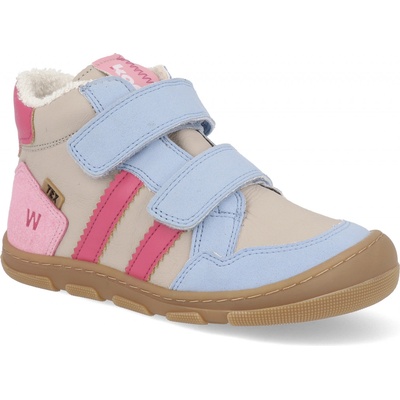 Koel barefoot dětské kotníkové boty Gabriel Wider Tex pink růžové