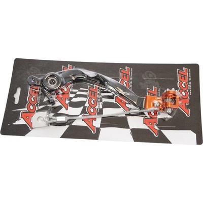 ACCEL páka nožní brzdy KTM SX / XCF / XC / EXCF 125 / 250 / 300 / 350 / 450 / 500 23, HUSQVARNA TX / FC / FX 23, (A46013050144) barva oranžová