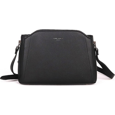 David Jones malá /střední pevná tříoddílová crossbody kabelka CM6926 černá