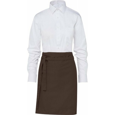 SG Accessories - BISTRO Krátká číšnická zástěra Brussels s pevným páskem 78 x 52 cm Hnědá