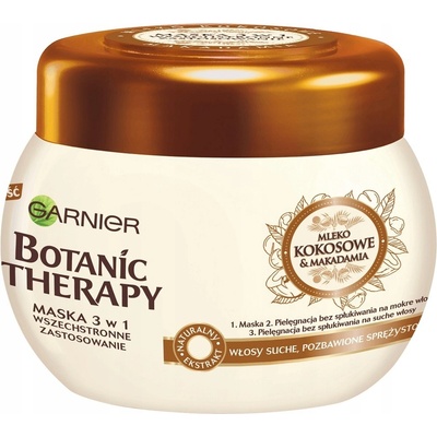 Garnier Botanic Therapy Coco Milk Mask maska na suché vlasy Kokosové a makadamové mlieko 300 ml