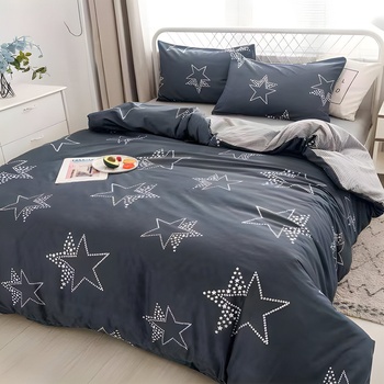 EmonaMall Двулицево спално бельо EmonaMall, 4 части - Модел S13808 (S13808-66666b)