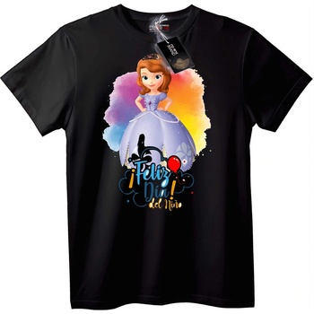 NOONEBRAND Тениска Sofia the First Детски празник - 2XL, Black