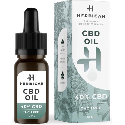 Herbican CBD olej bez THC, 40 %, 10 ml