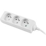 Lanberg power strip 3m, 3 sockets, french quality-grade copper cable, white (PS0-03E-0300-W)
