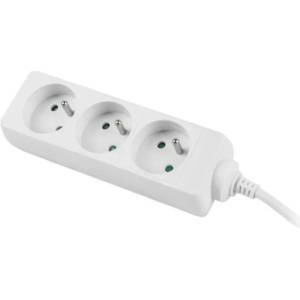 Lanberg power strip 3m, 3 sockets, french quality-grade copper cable, white (PS0-03E-0300-W)