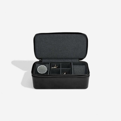 Stackers pánská cestovní šperkovnice Black Large Travel Watch and Cufflink Box černá 74328