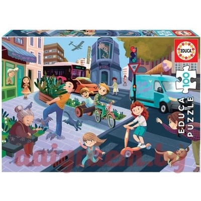 Educa Пъзел educa 18605 - 100 части - В града (edu18605)