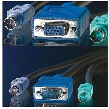 Image 1 of Roline Cable KVM 1xHD15M/F, 2xPS2M/M, 3m, Roline 11.01. 5463 (11.01.5463)