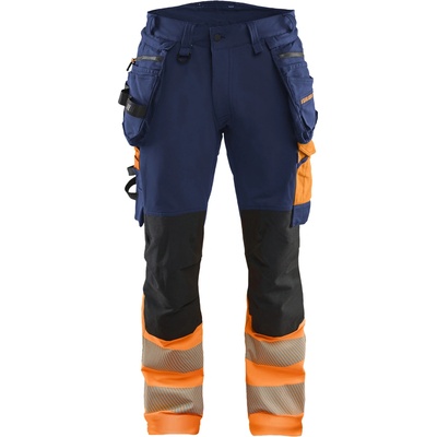 Blåkläder AB 1125 reflexní nohavice Námornická modr/oranžová