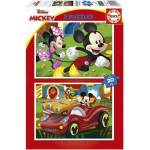 Educa Пъзел 2 в 1, Educa, Mickey Mouse, Забавна къща, 2 x 20 части (EDU19311)