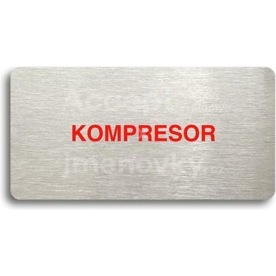 ACCEPT Piktogram KOMPRESOR - stříbrná tabulka - barevný tisk bez rámečku