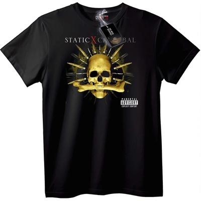 NOONEBRAND Тениска Static-X skull - L, White