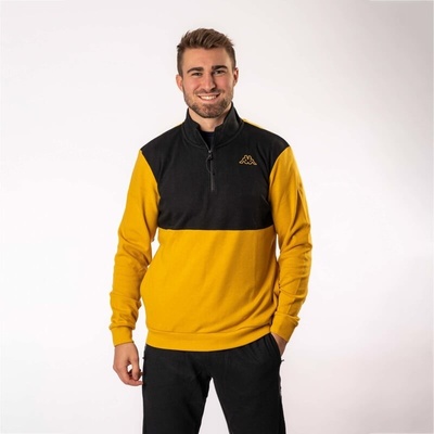 Kappa Logo EGAPI 1/2 ZIP půlená žlutočerná