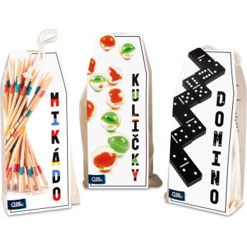 Albi Výhodné balení Hry v pytlíku: Domino + Kuličky + Mikádo