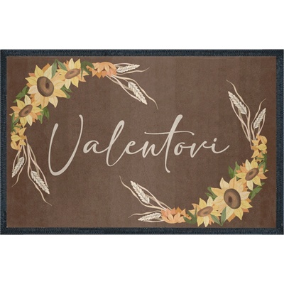 GDmatsEU rohožka personalizovaná so slnečnicami 75x60cm