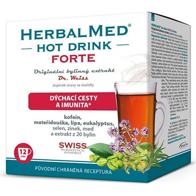 HERBALMED HotDrink Forte Dr.Weiss s kofein.24sáčků