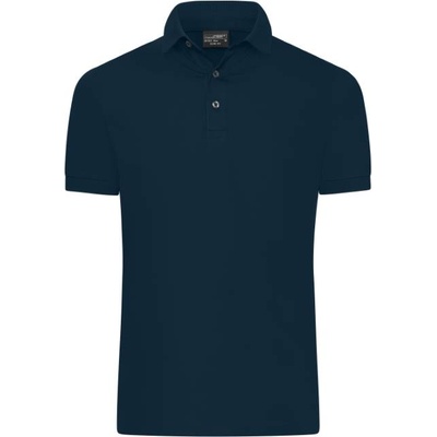 Daiber JN 1302 / Мъжка поло тениска slim fit от джърси - тъмносиня XXL (02130200305)